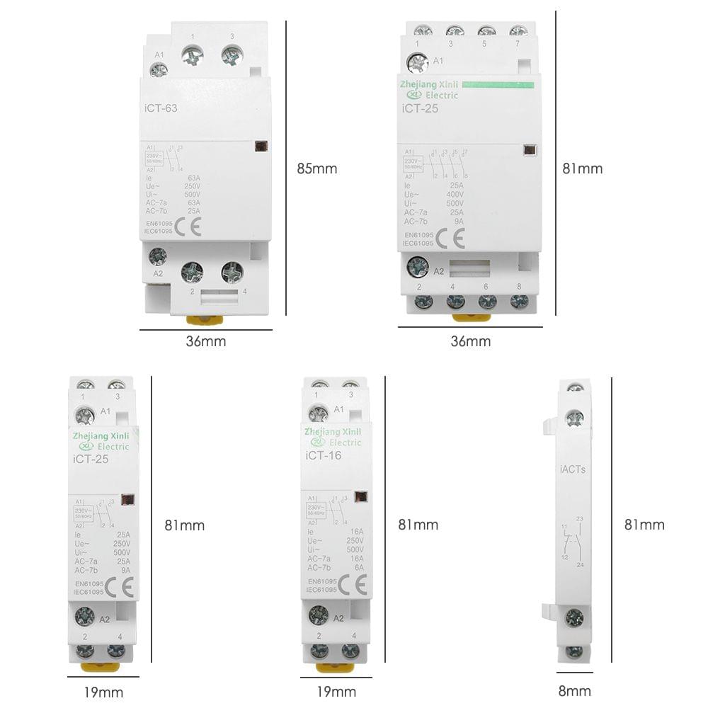Home AC Connector Electric 220V 50/60Hz Poles Coil AC - 5