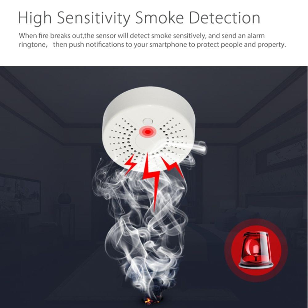 Smart Wifi Fire Smoke Temperature Sensor Alarm Wireless