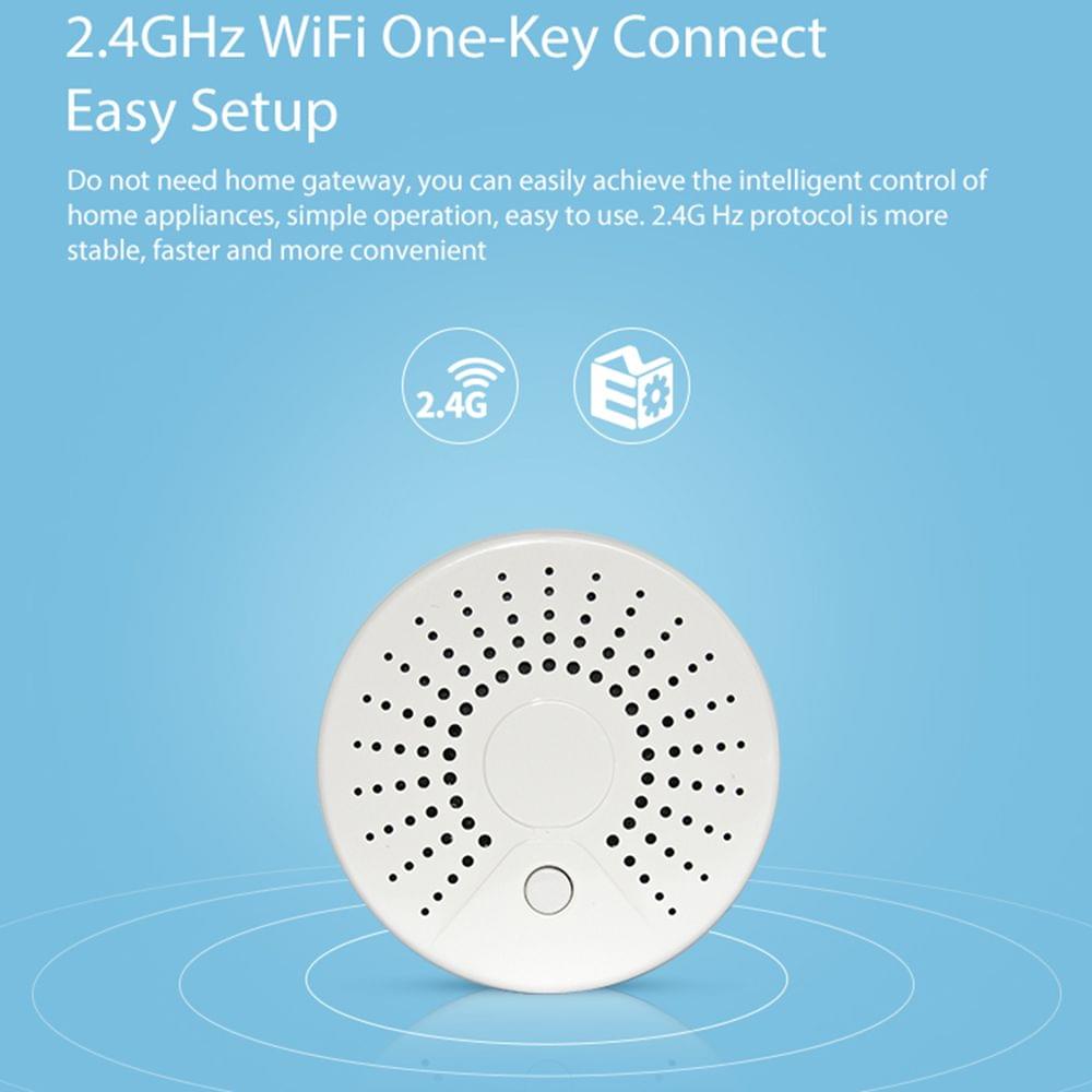 Smart Wifi Fire Smoke Temperature Sensor Alarm Wireless