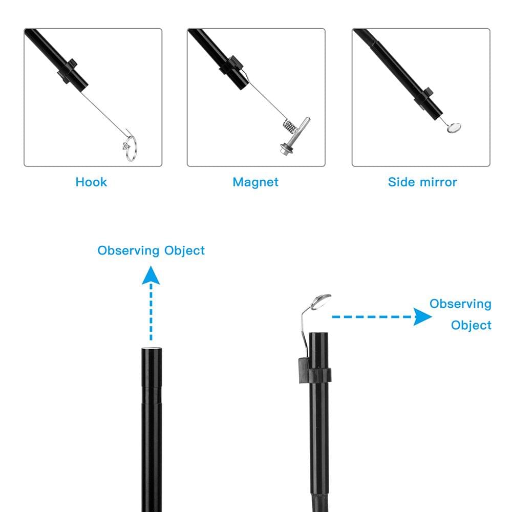 F220 5.5mm Industrial Endoscope WiFi Borescope Inspection - 10m Hard Wire