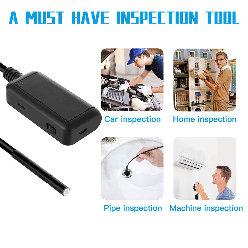 F220 5.5mm Industrial Endoscope WiFi Borescope Inspection - 10m Hard Wire