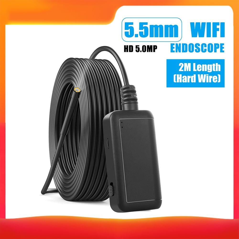 F220 5.5mm Industrial Endoscope WiFi Borescope Inspection - 2m Hard Wire