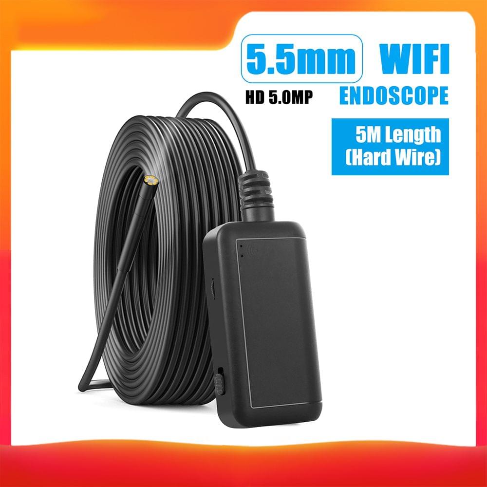 F220 5.5mm Industrial Endoscope WiFi Borescope Inspection - 5m Hard Wire