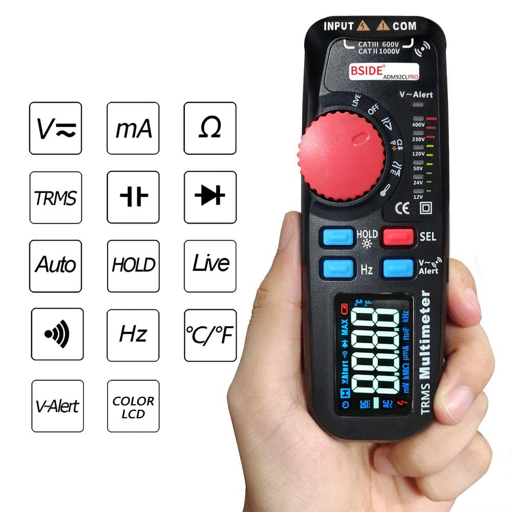 ADM92CL PRO Mini TRMS Dual Mode Multimeter AC/DC Voltage