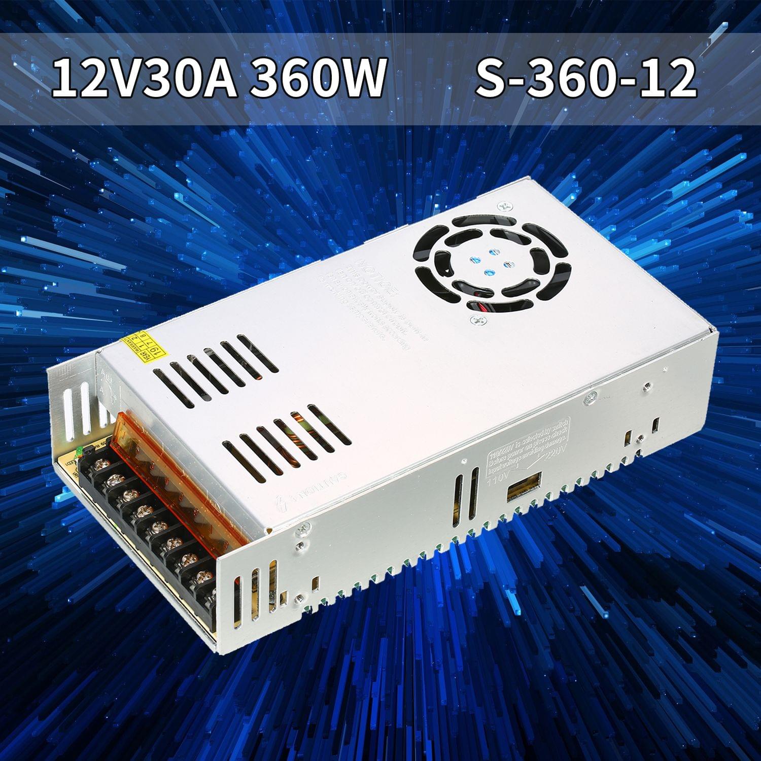 12V 30A DC Universal Regulated Switching Power Supply 12V - 12V 30A