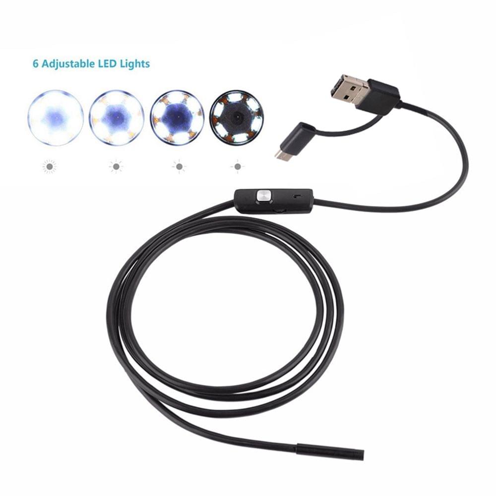 3-in-1 Industrial Endoscope Borescope Inspection Camera - 3.9mm & 1m