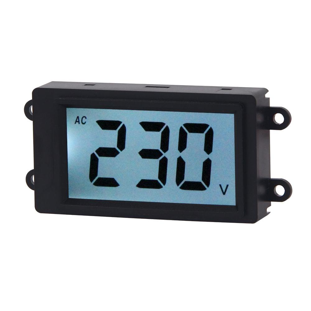 AC Digital Volt Meter 2 Wire 80-380V White LCD Display