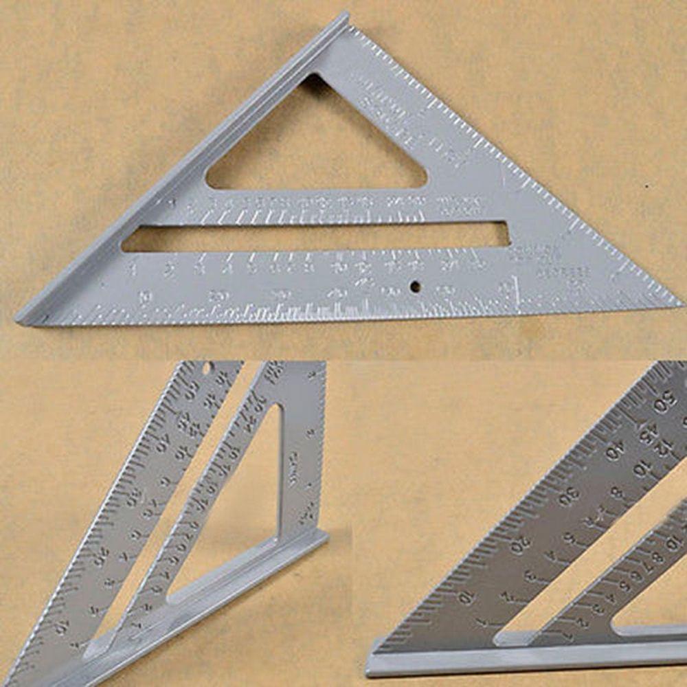 6.5in Aluminum Alloy Triangle Rulers Protractor Miter