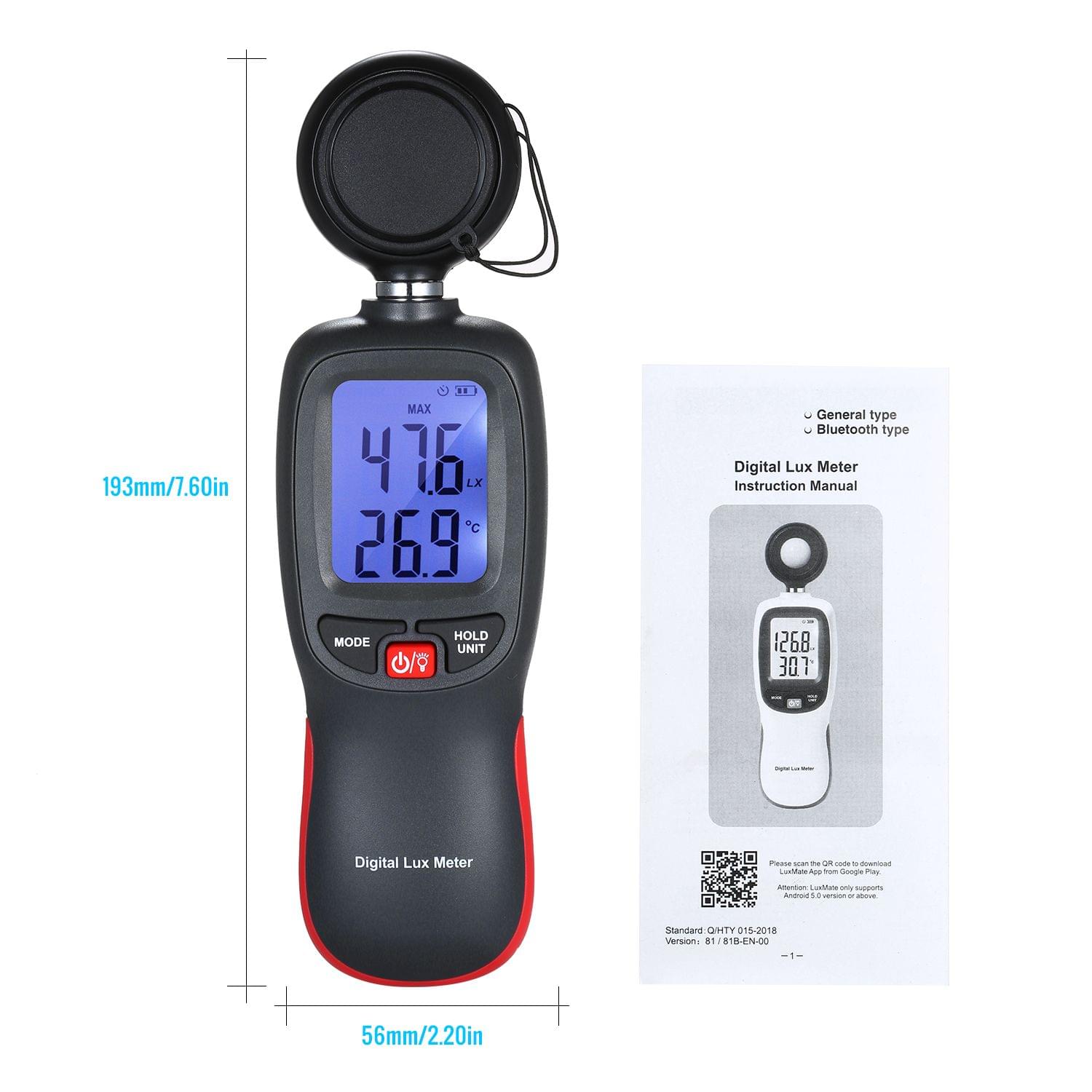 Digital Lux Meter LCD Display Handheld Illuminometer Mini