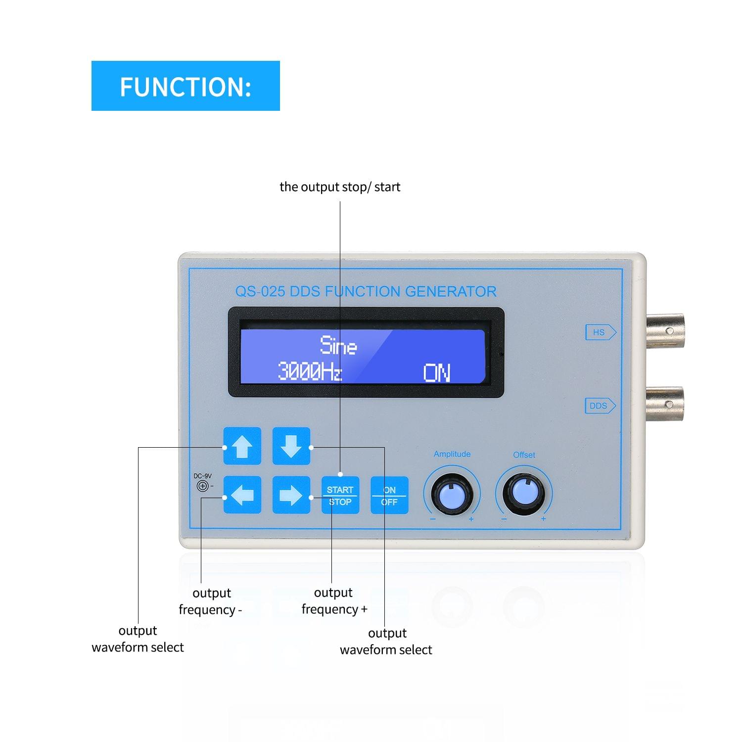 DDS Function Signal Generator Sine Square Triangle Sawtooth