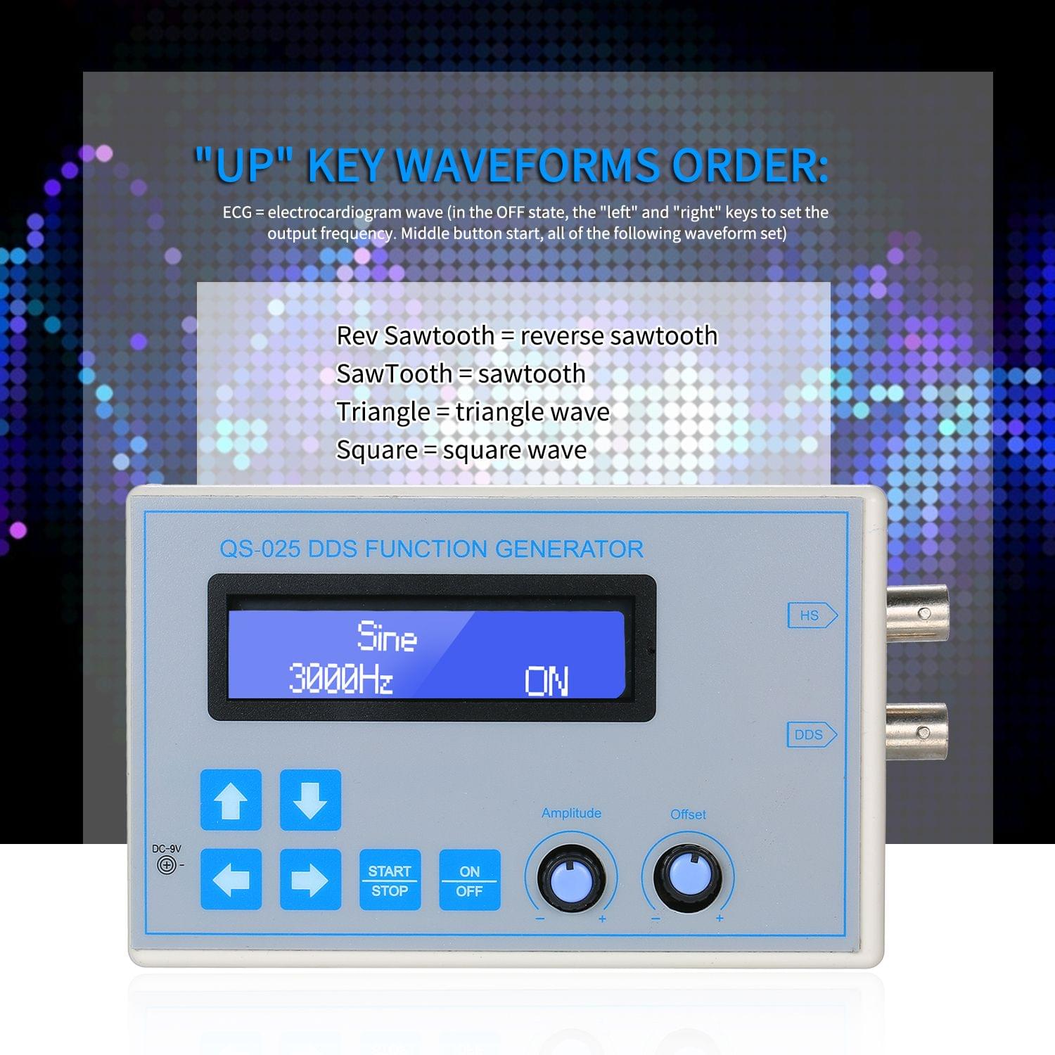 DDS Function Signal Generator Sine Square Triangle Sawtooth