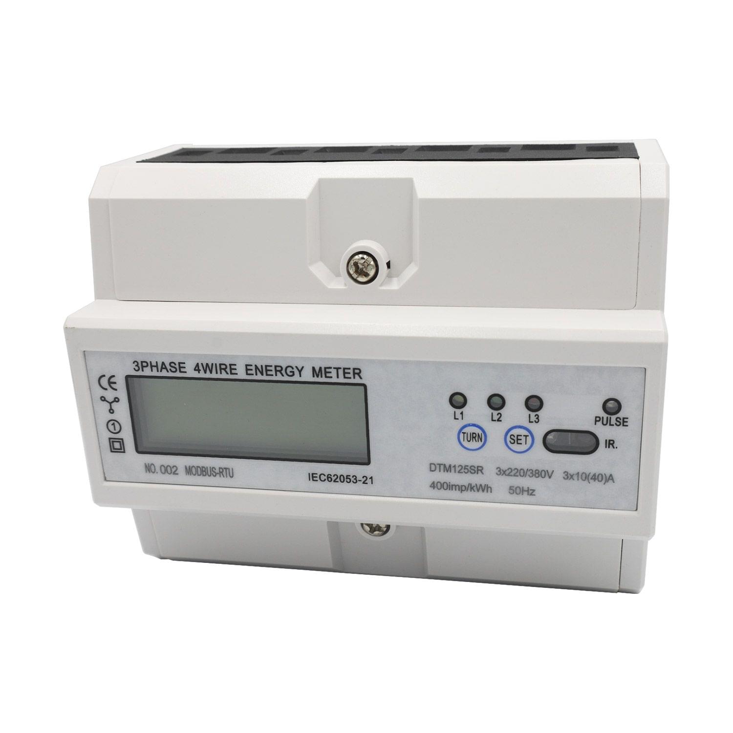 3 Phase 4 Wire DIN-Rail Energy Meter RS485 MODBUS Protocol