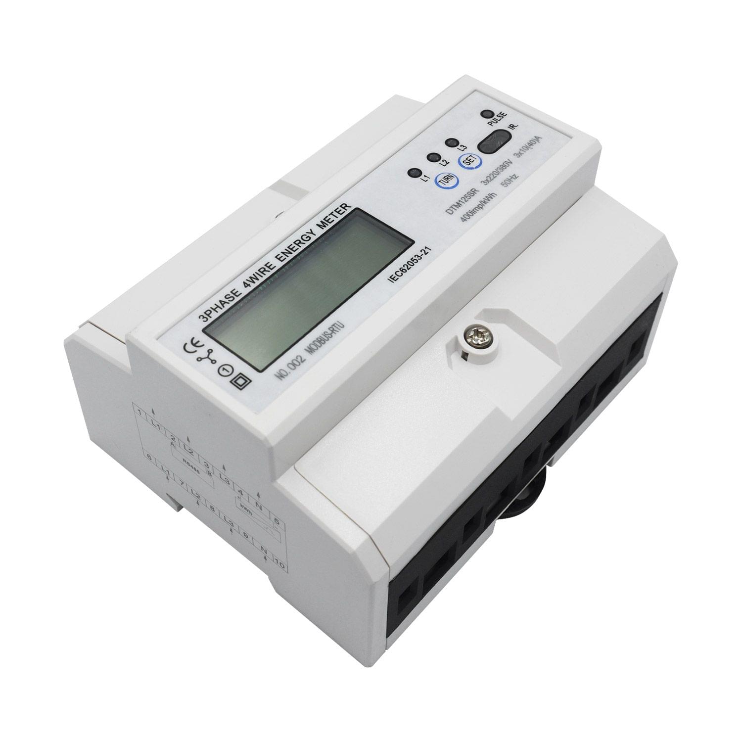 3 Phase 4 Wire DIN-Rail Energy Meter RS485 MODBUS Protocol