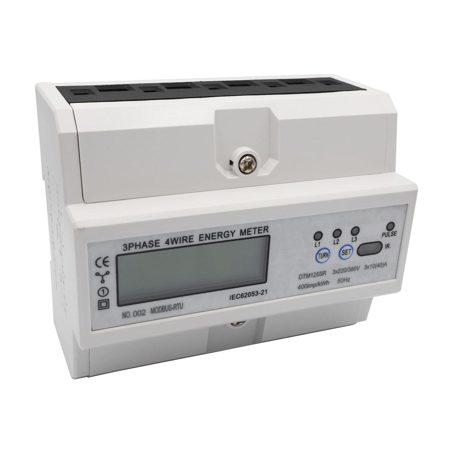 3 Phase 4 Wire DIN-Rail Energy Meter RS485 MODBUS Protocol