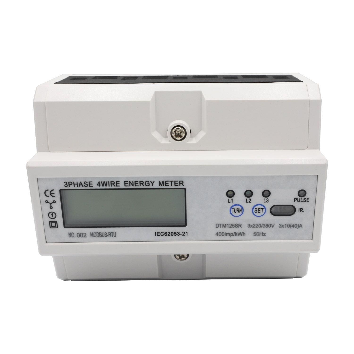 3 Phase 4 Wire DIN-Rail Energy Meter RS485 MODBUS Protocol