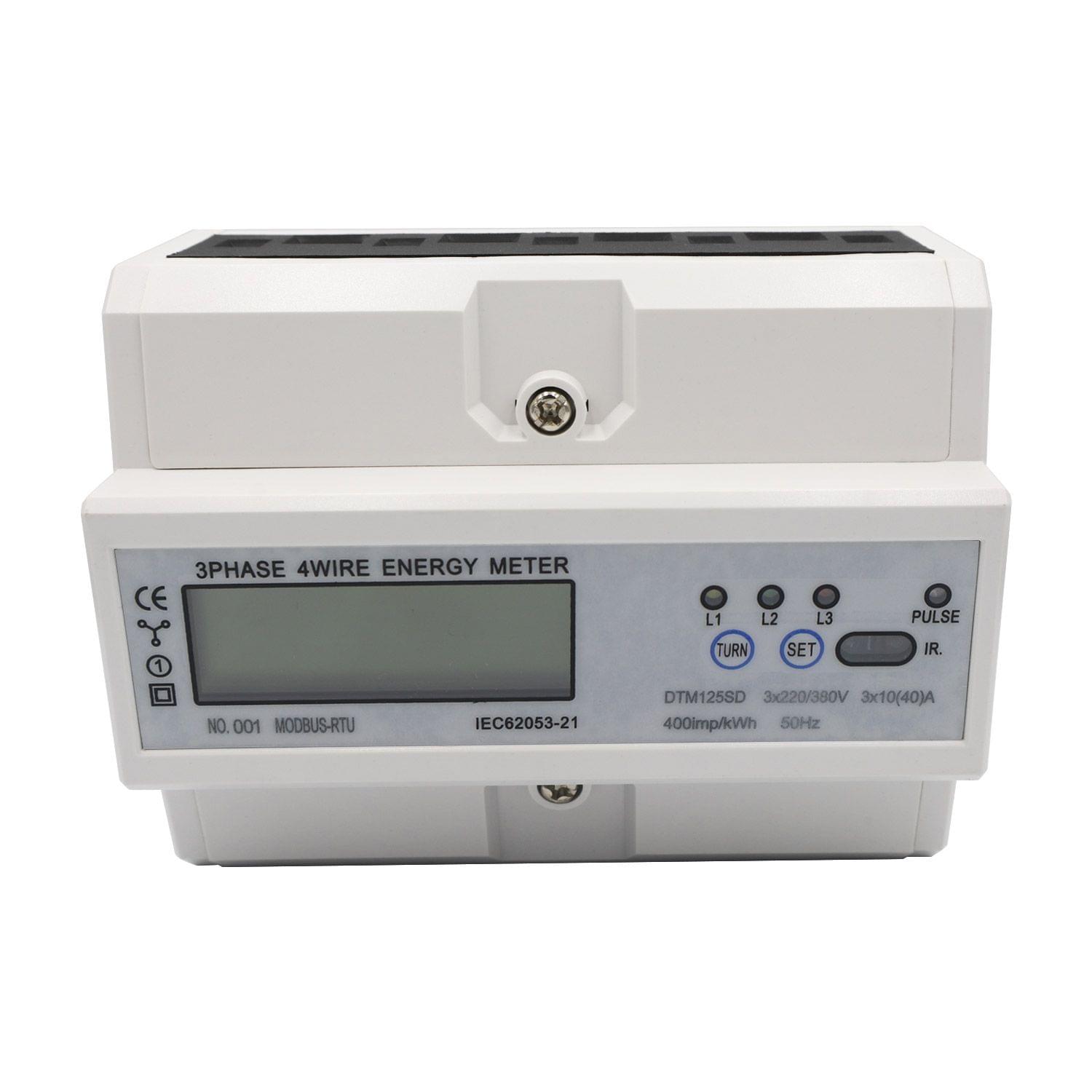 Multifunctional DIN-Rail Energy Meter 3 Phase 4 Wire RS485