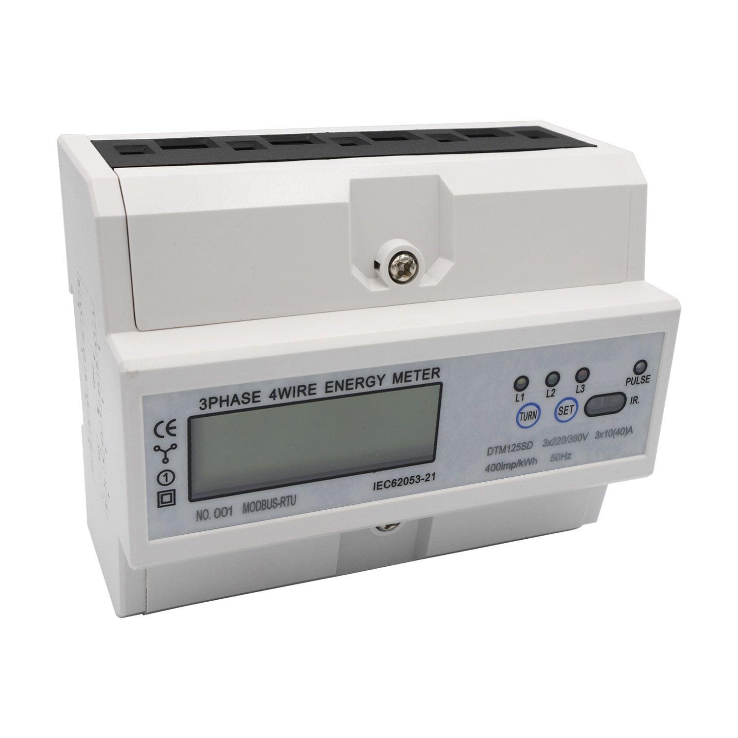 Multifunctional DIN-Rail Energy Meter 3 Phase 4 Wire RS485