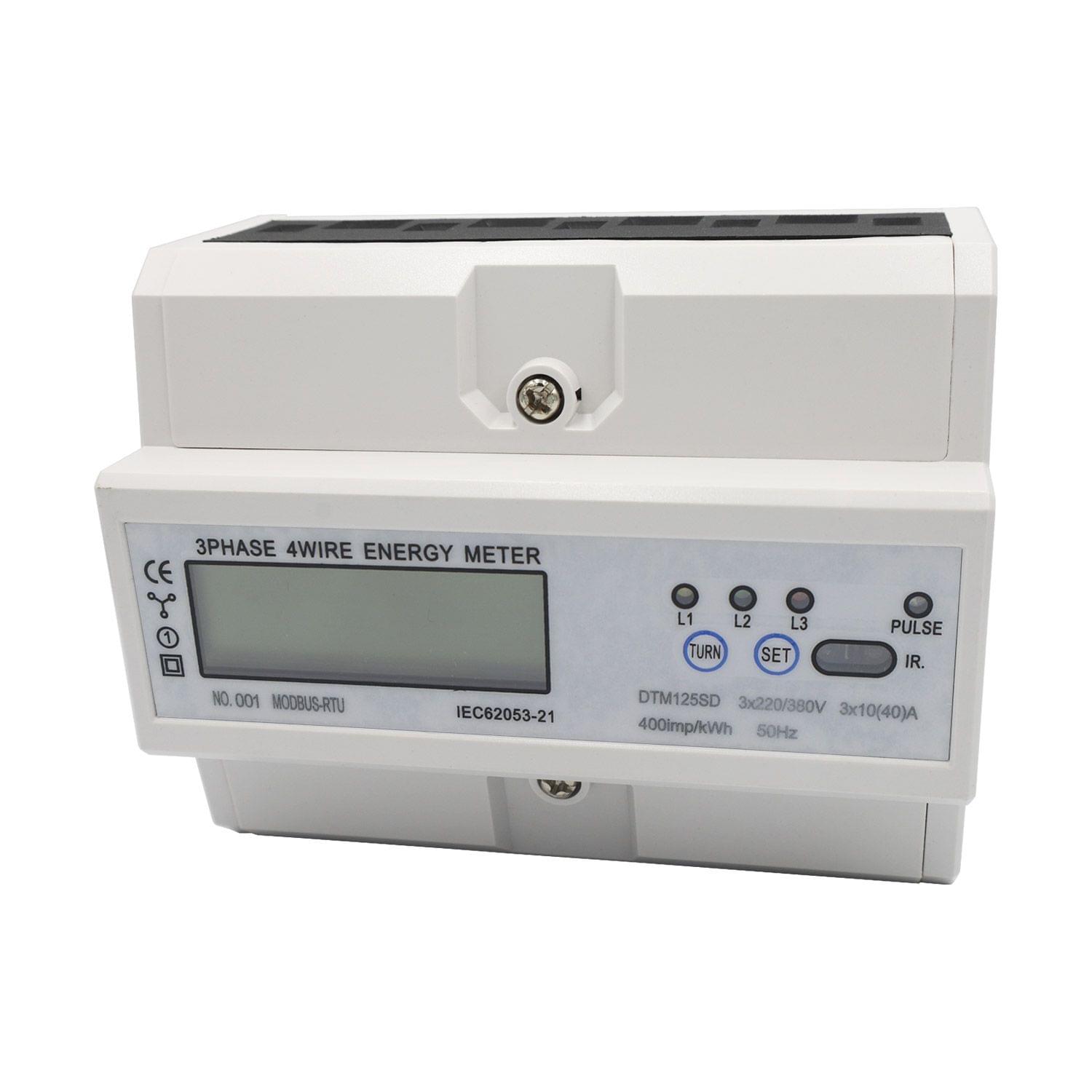 Multifunctional DIN-Rail Energy Meter 3 Phase 4 Wire RS485