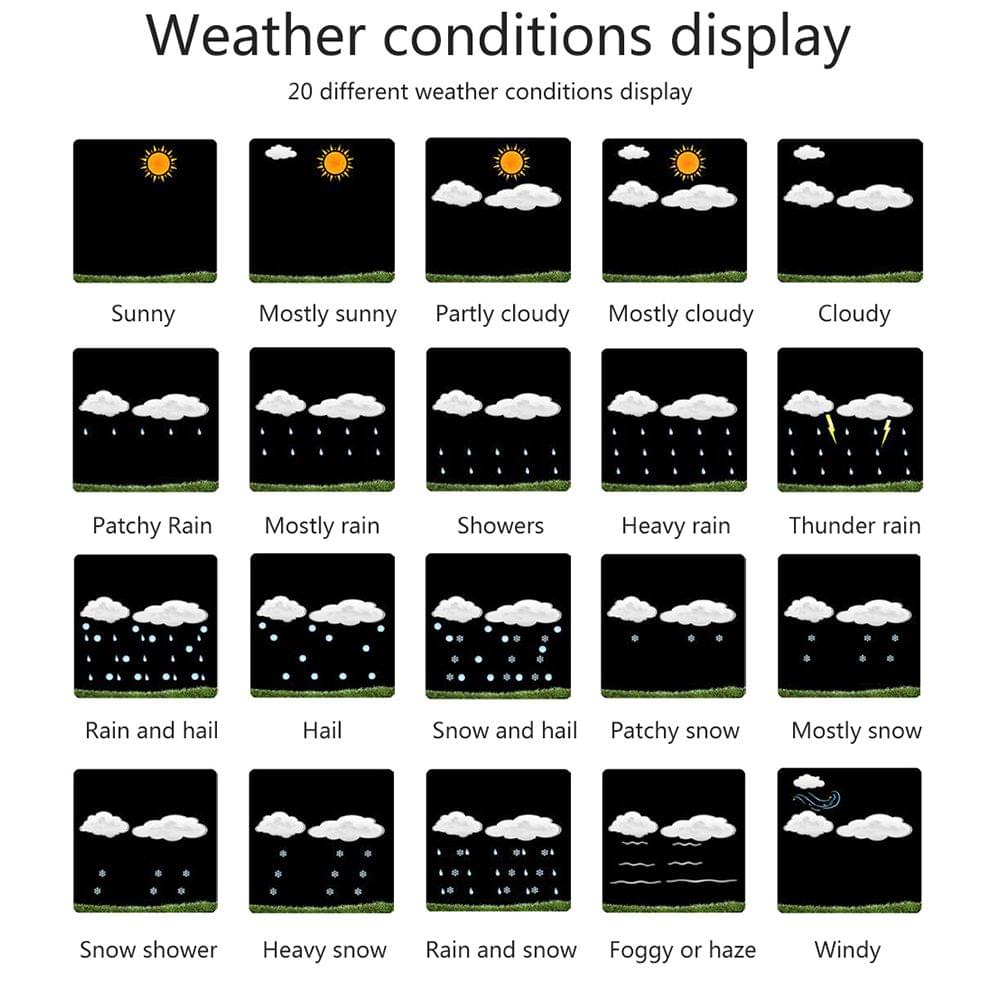 Multifunctional Color WiFi Weather Station APP Control Smart - EU Plug