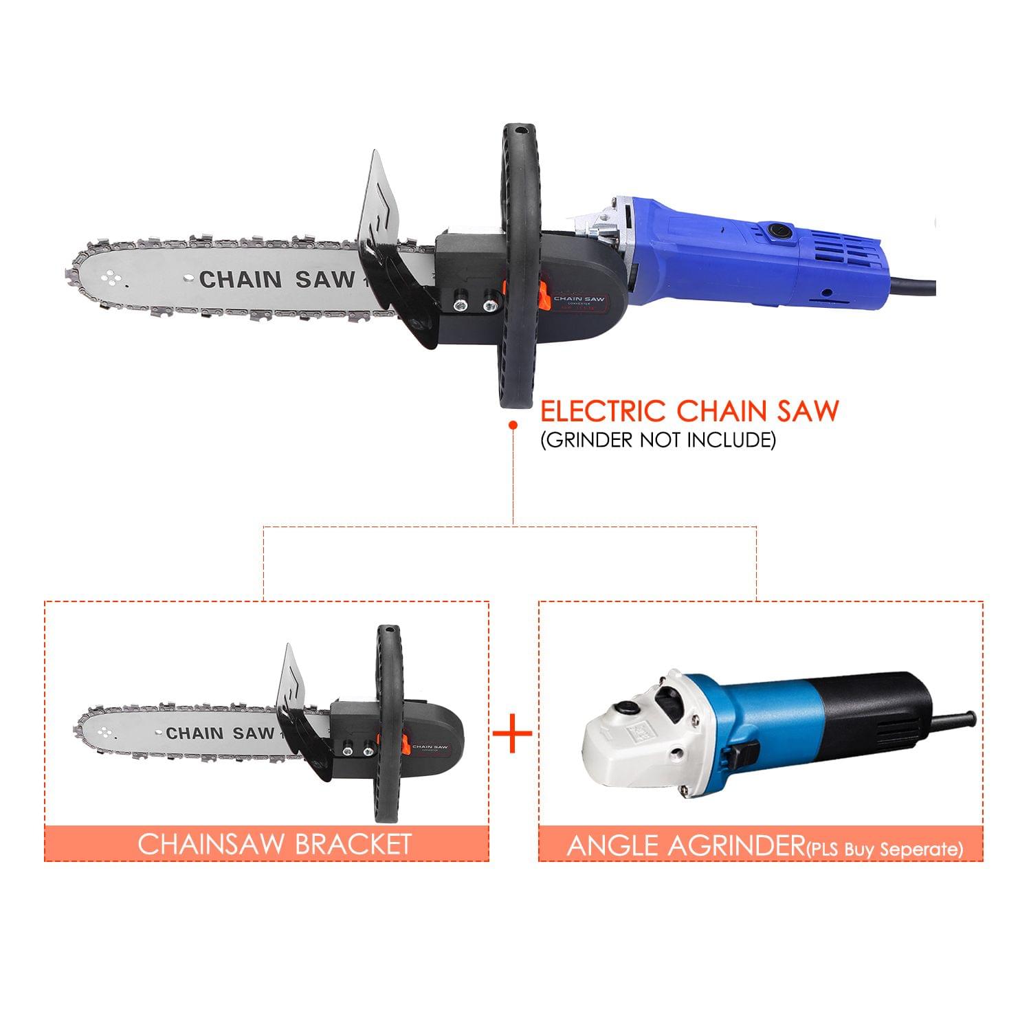 DIY Electric Saw 11.5 Inch Chainsaw Bracket Set Angle