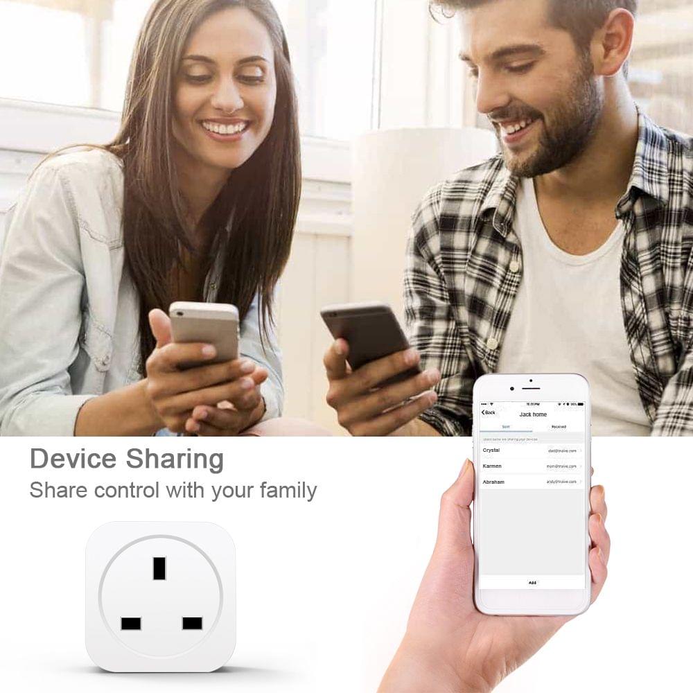 UK Plug Mini WiFi Smart Socket Outlet Timing ON/OFF Energy - UK Plug