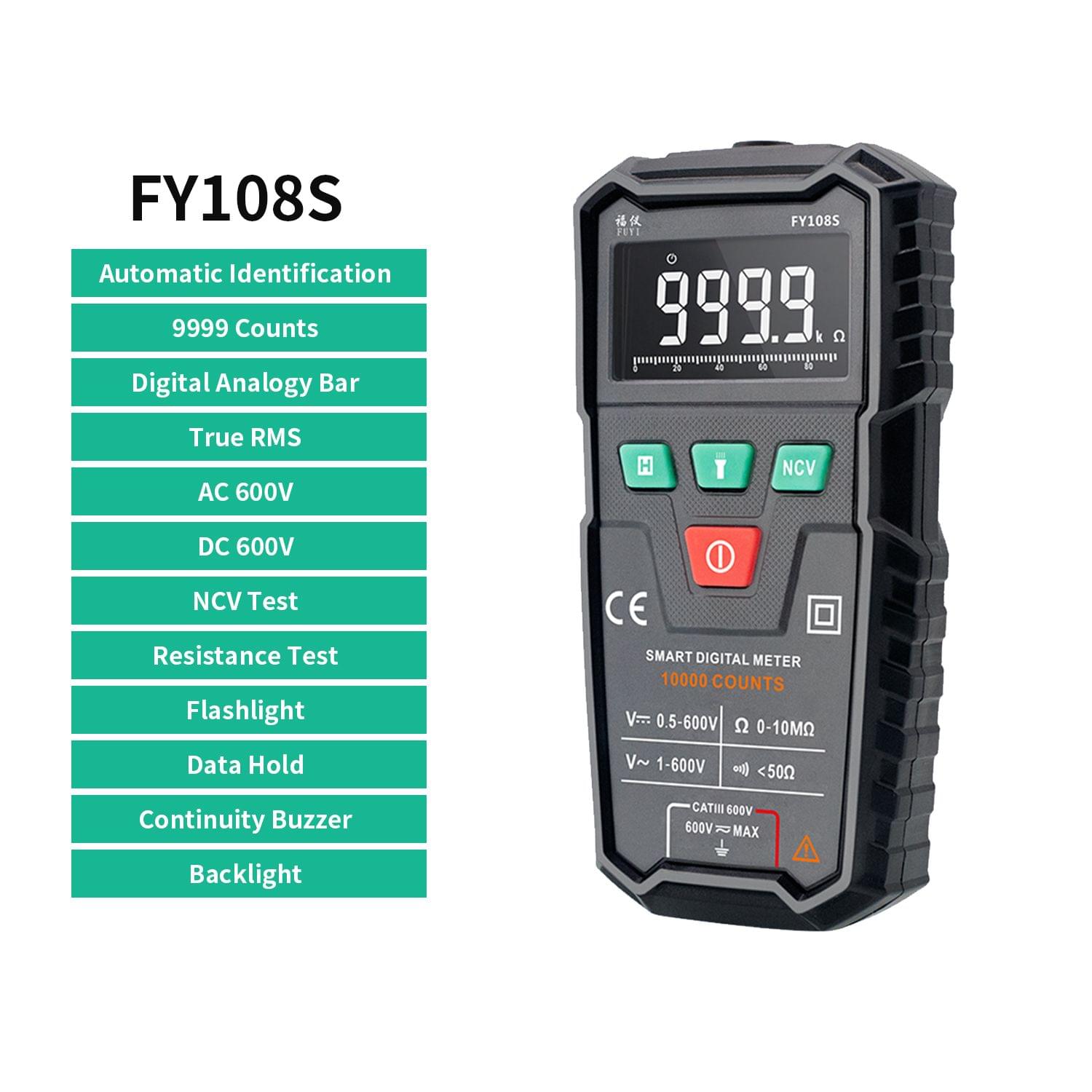 FUYI FY108S 9999 Counts True RMS Digital Multimeter Palm