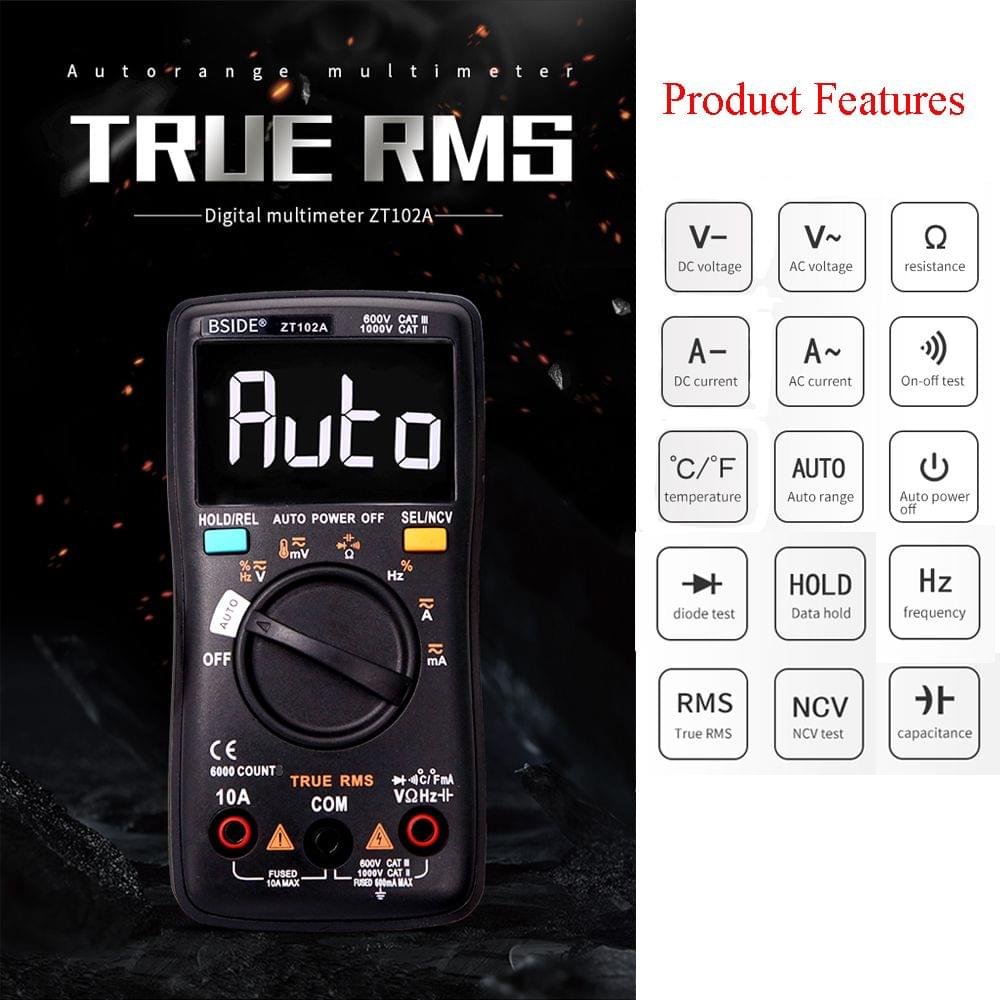 Bside 6000 Counts Digital Multimeter AC/DC Voltage Current