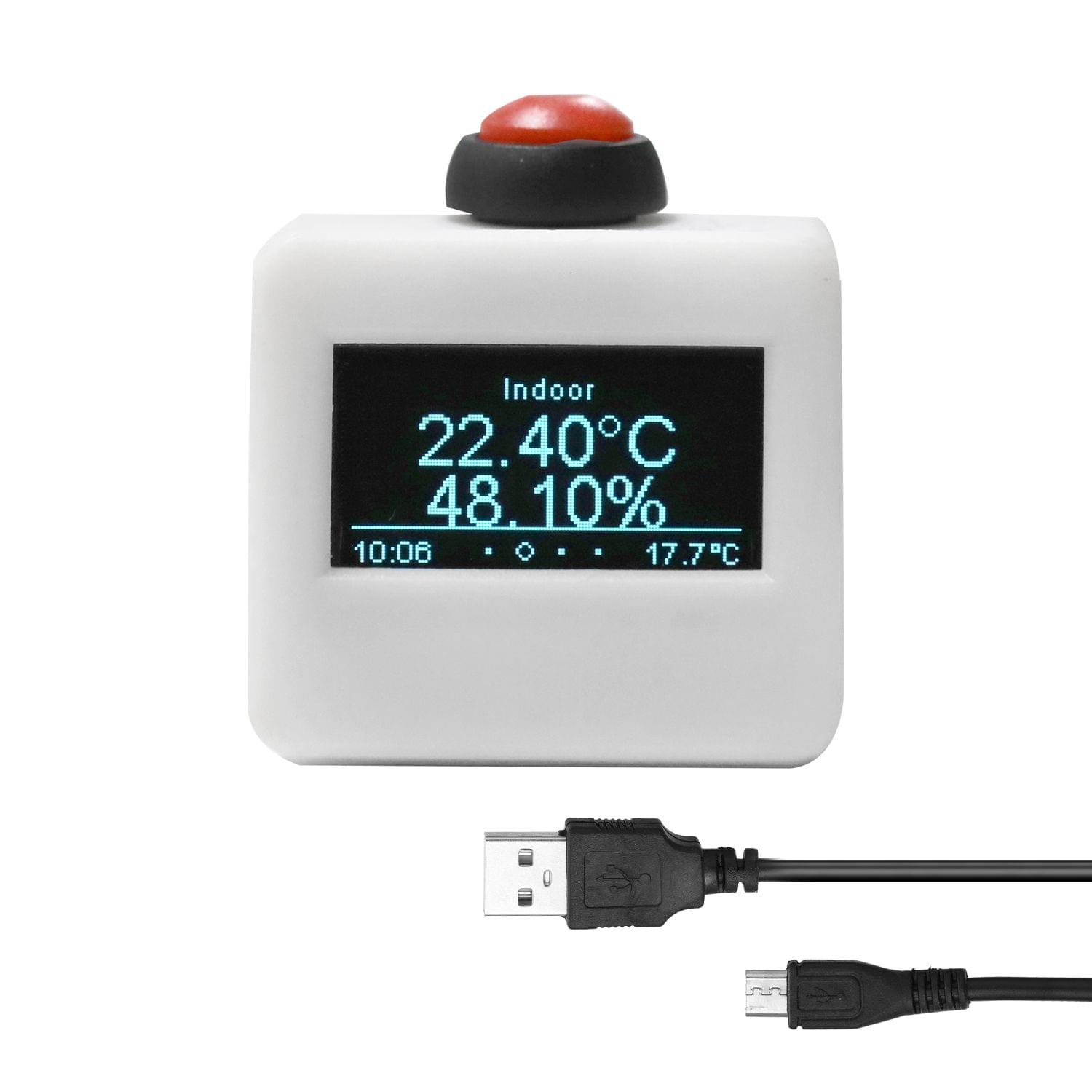 Household Mini Size Portable LCD Wifi Weather Clock with