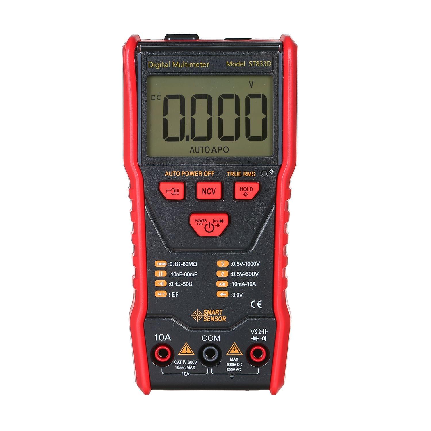 SMART SENSOR Full-automatic Multimeter LCD Display NCV Mode - Manual