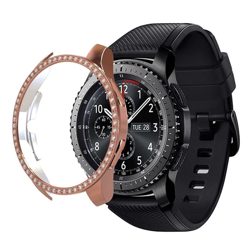 For Samsung Watch 46mm PC Diamond Watch Case (Rose Gold)