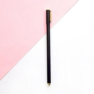 Small Fresh Candy Color Simple Thin Rod Metal Gel Pen (Metal gel pen-2050 black rod)