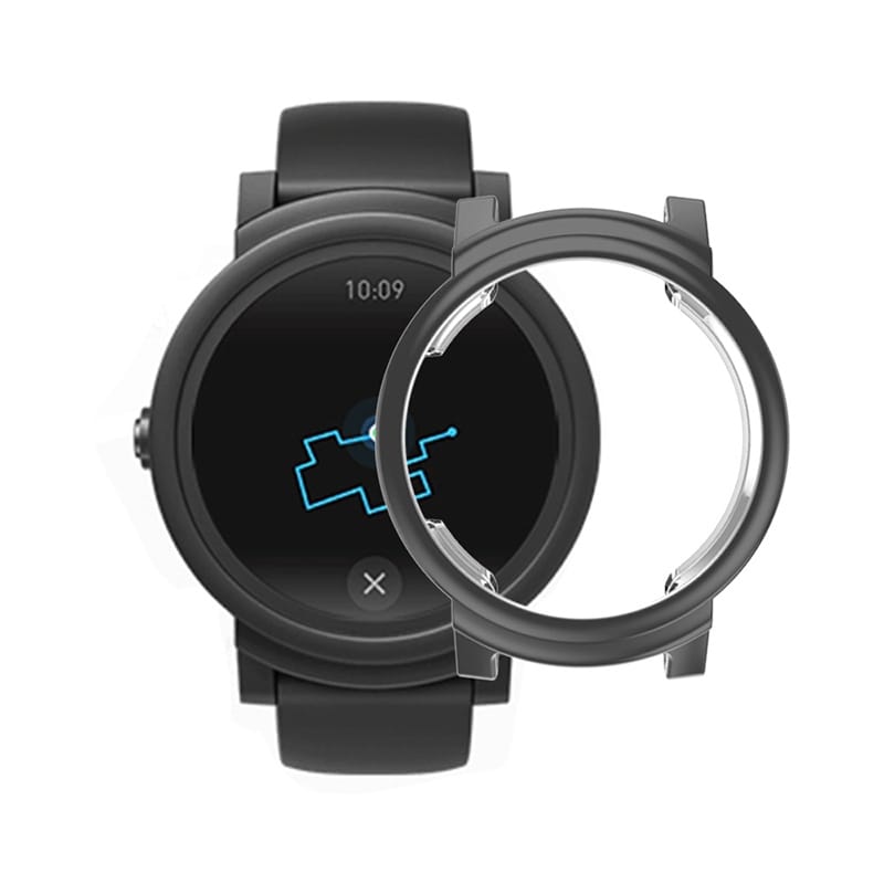 For Tic Watch E Smart Watch TPU Protective Case (Black)