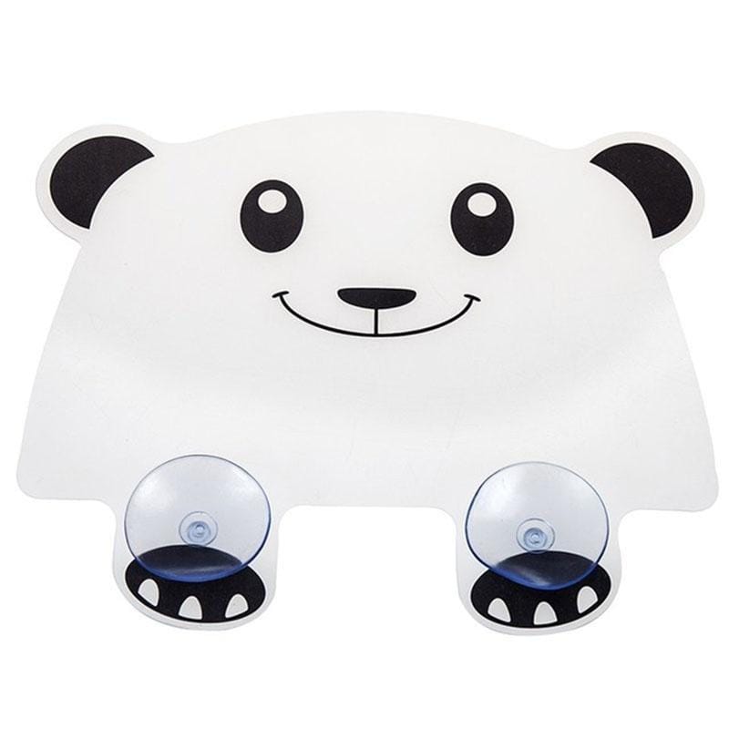 2 PCS Cartoon Panda Shape Kitchen Dishwashing Sink Baffle Household Splashproof Waterproof Sink Flap (White Panda)