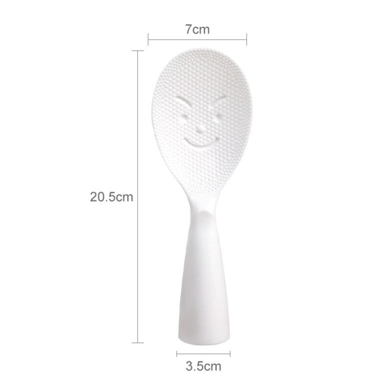 8 PCS Creative Smile Face Rice Spoon Vertical Type Food Grade Kitchen Rice Cooker Spoon