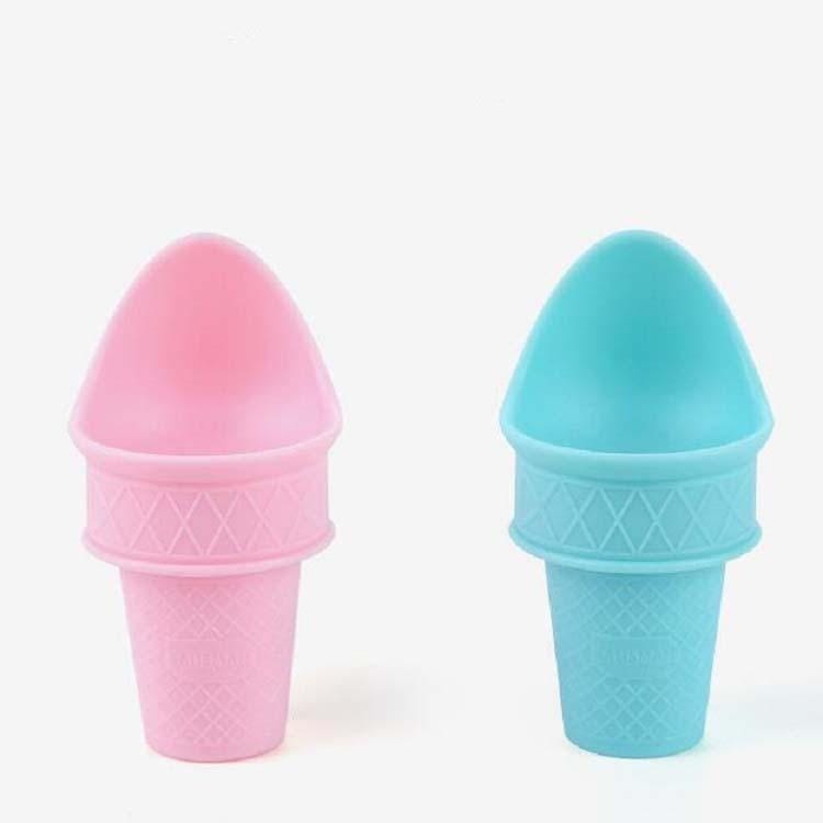 6 Sets 2 in 1 Ice Cream Tray Creative Homemade Ice Cream Cup Tray Set (Pink+Blue)