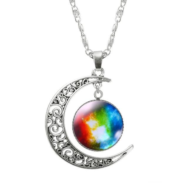 Starry Moon Time Gemstone Necklace Glowing Jewelry (1)