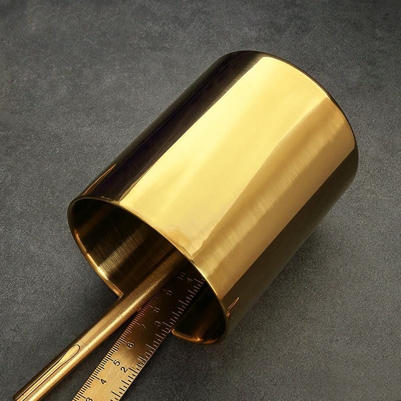 Storage Box Metal Round Pen Holder Stainless Steel Stationery Office Supplies Desktop Accessory Bracket (Round)