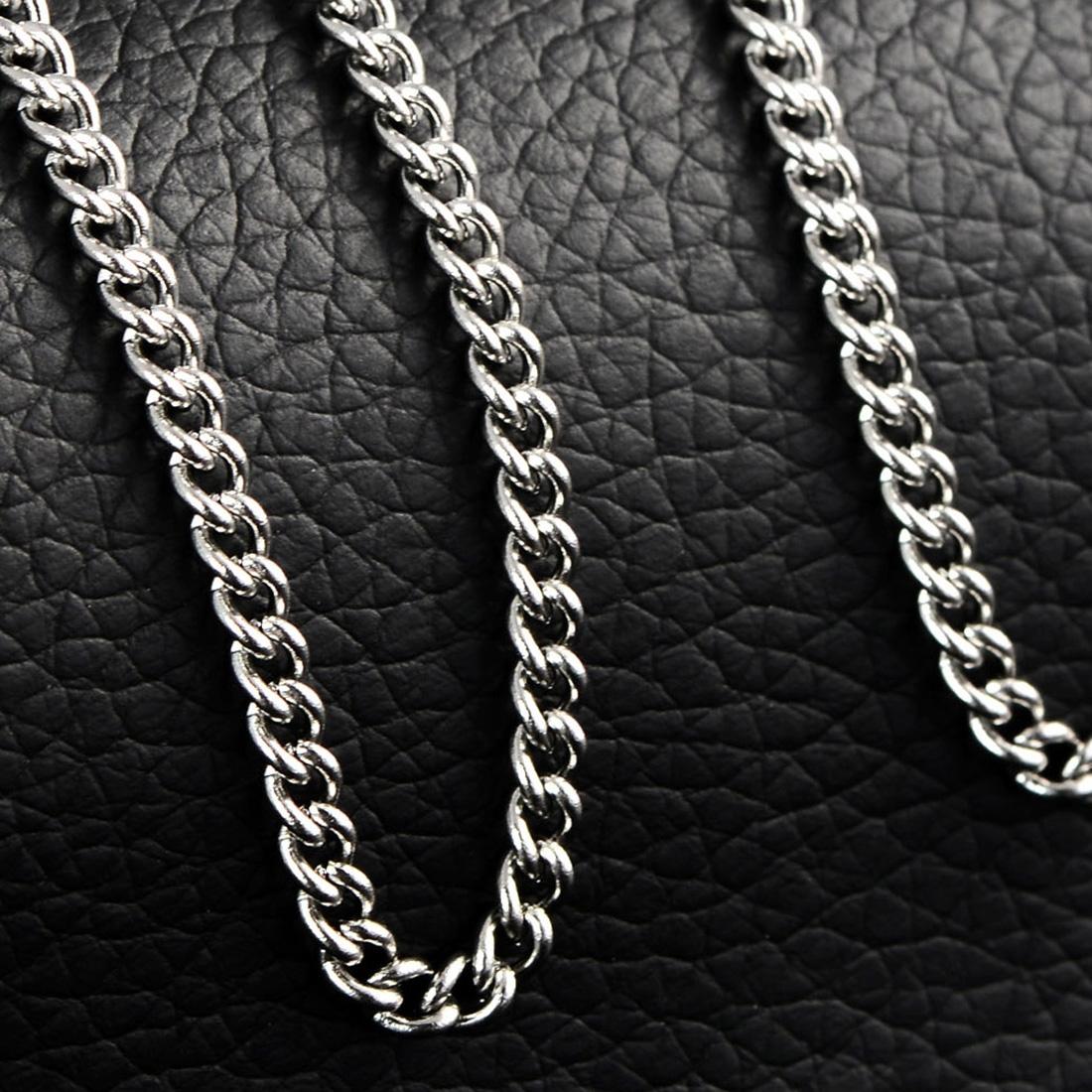 Mens Jewelry Hip Hop Punk 2.5mm Stainless Steel Choker Oval Link Chain Necklace, Length: 45cm / 18 inch