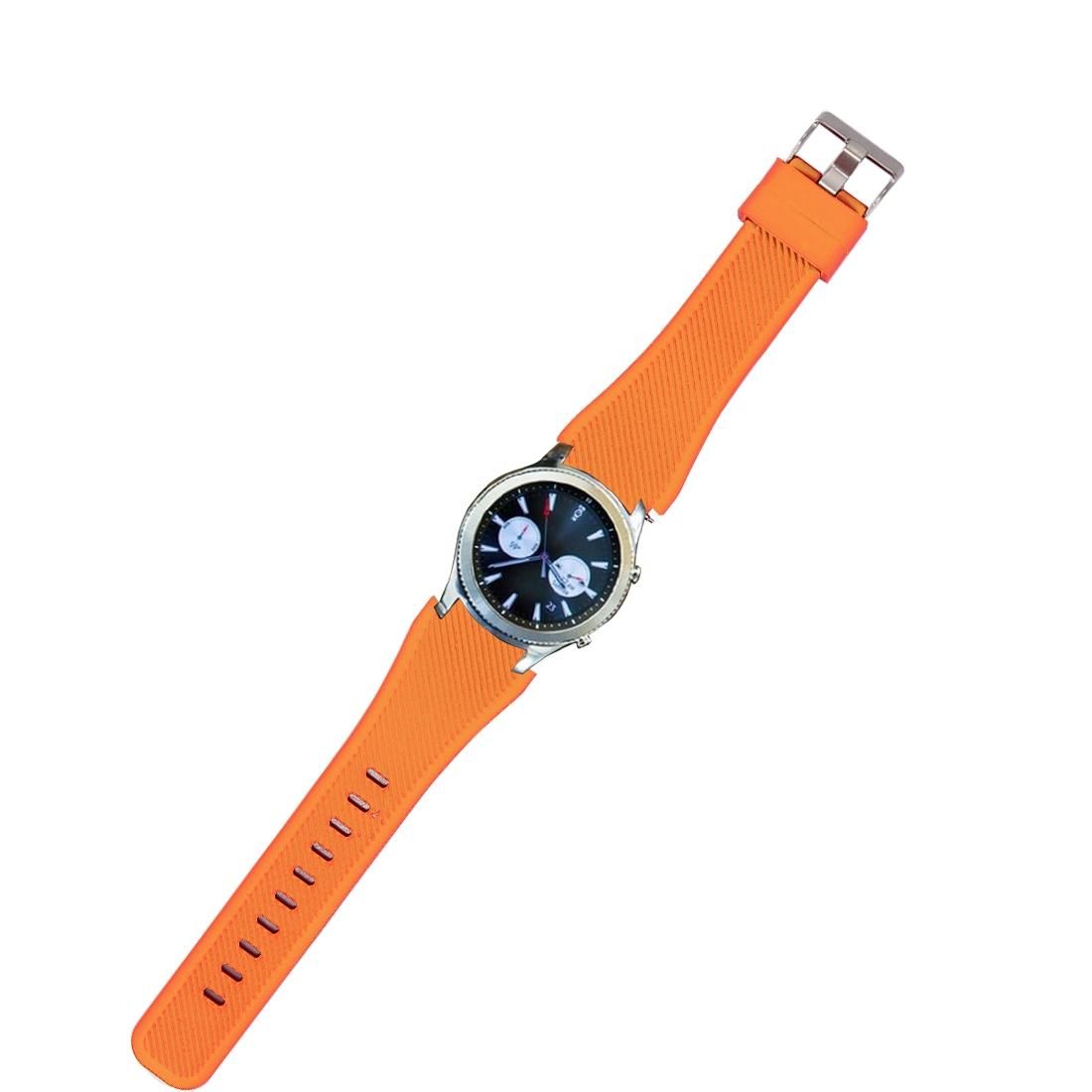 For Samsung Gear S3 Classic Smart Watch Silicone Watchband, Length: about 22.4cm (Orange)