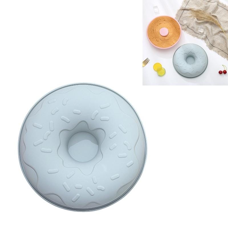 4 PCS DIY Baking Donut Silicone Cake Mold (Blue)