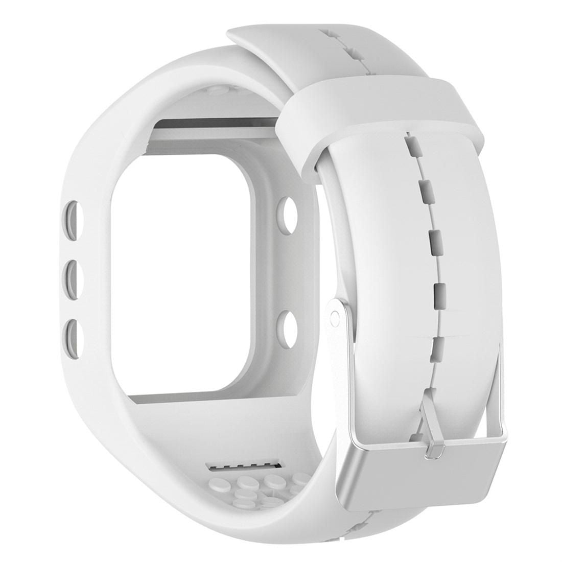 Smart Watch Silicome Wrist Strap Watchband for POLAR A300 (White)