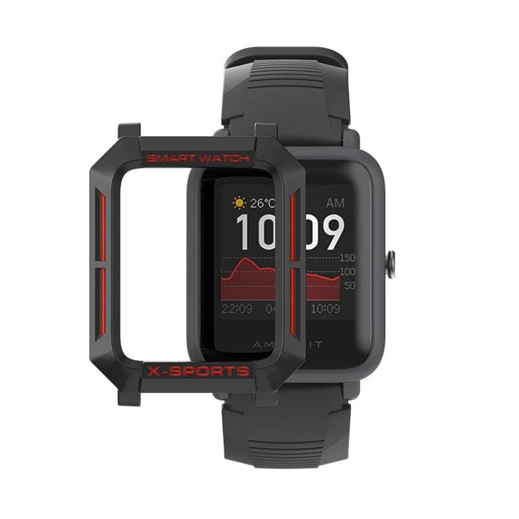 For Huami Amazfit Bip Lite Version 1S / Bip S Smart Watch TPU Protective Case, Color:Black+Red