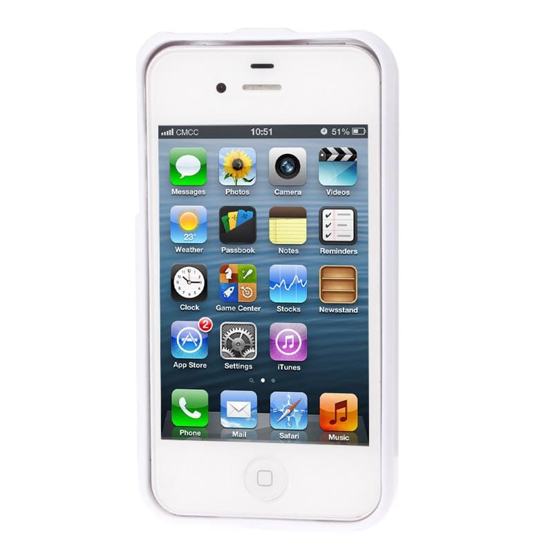 DIY 3D Sublimation Machine Blanks White Back TPU Case Cover for iPhone 4 & 4S (White)