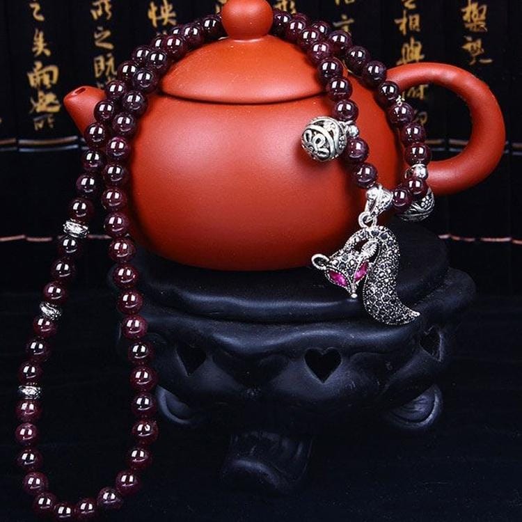 Fashion Jewelry Accessory Garnet Beads Bracelet (Style1)