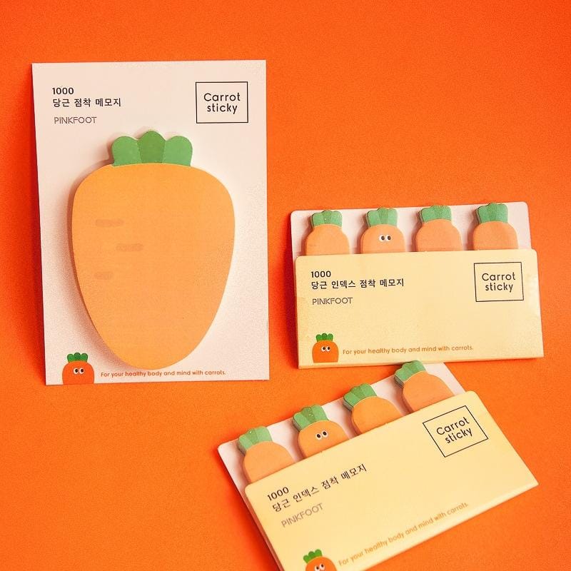 4 PCS Cute Carrot Sticky Notes Memo Pad Stationary (YZ1000-647)