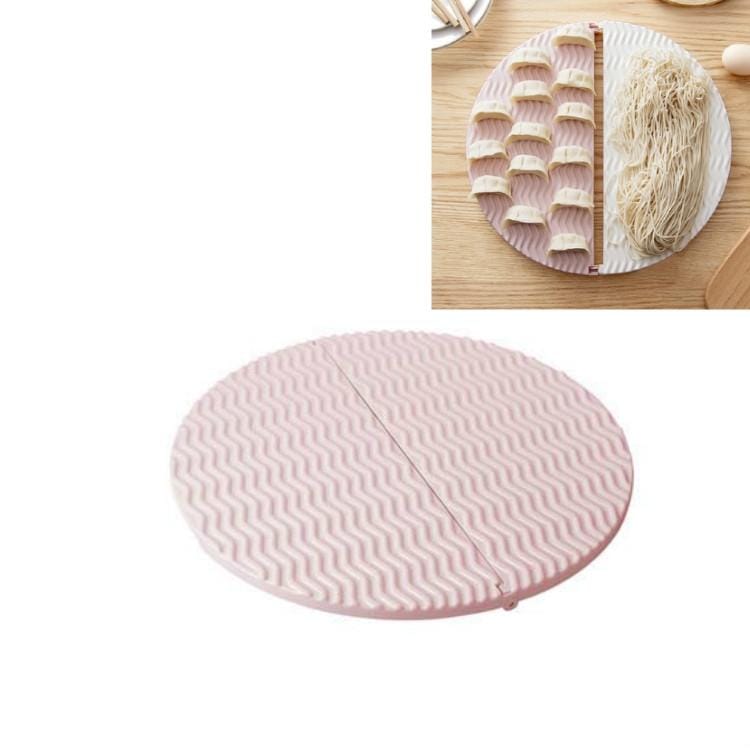 5 PCS Foldable Plastic Dumpling Mat Creative Home Pasta Placemat, Diameter:35cm (Pink)