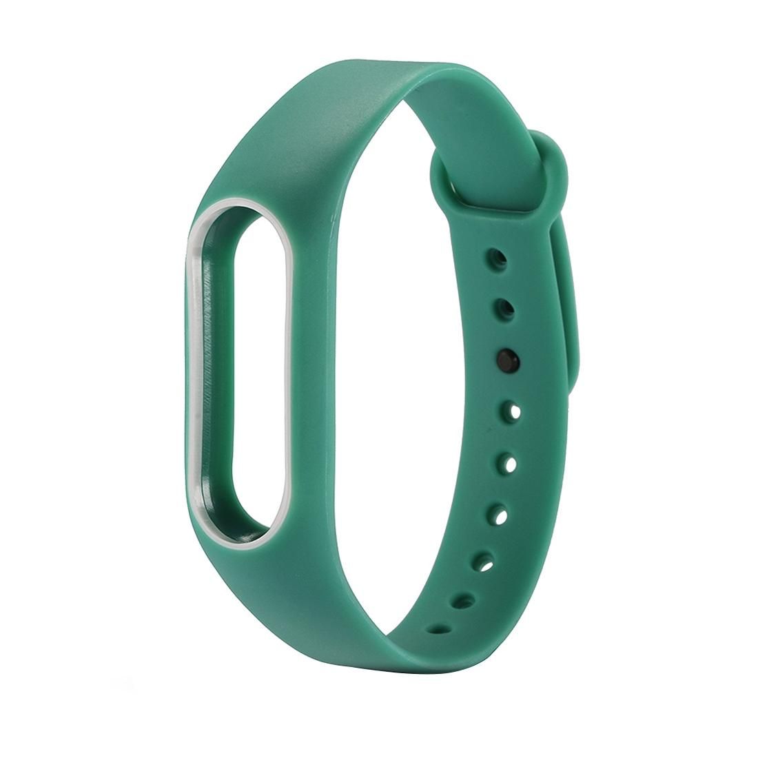 For Xiaomi Mi Band 2 Colorful Silicone Wrist Strap, Watch Band,Host not Included (Grass Green)