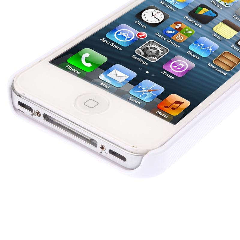DIY 3D Sublimation Machine Blanks White Back Smooth Surface Plastic Case Cover for iPhone 4 & 4S (White)