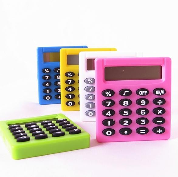 Pocket Cartoon Mini Calculator Candy Colors Handheld Coin Batteries Calculation Tool (Color Radom Delivery)