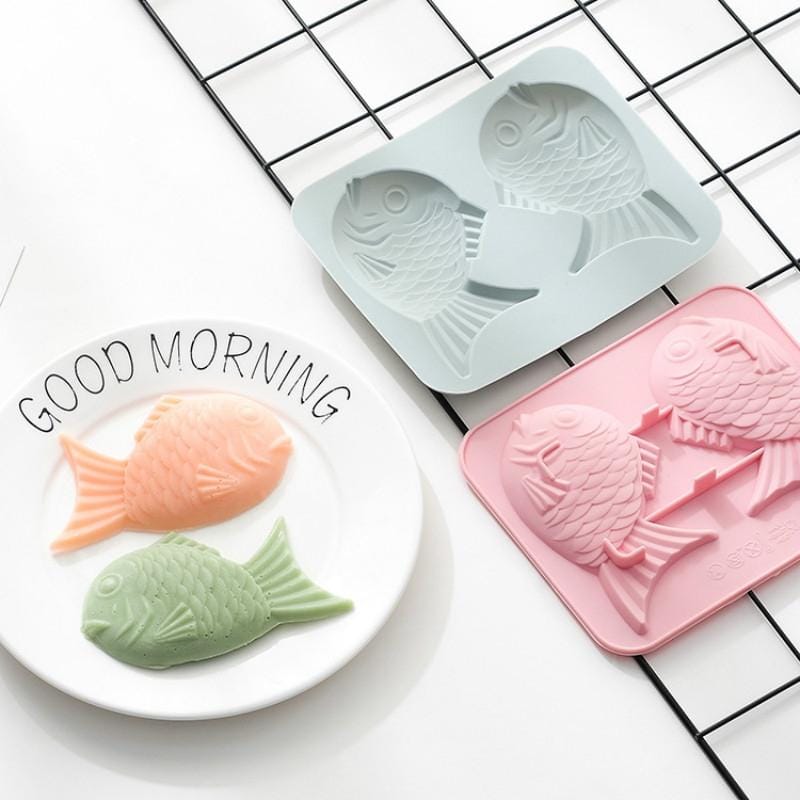 6 PCS Sea Bream Silicone Baking Tool Cartoon Cake Ice Tray Mold (Pink)